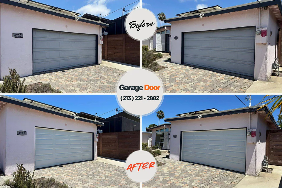 Before and after: garage door repair LaGrange, GA